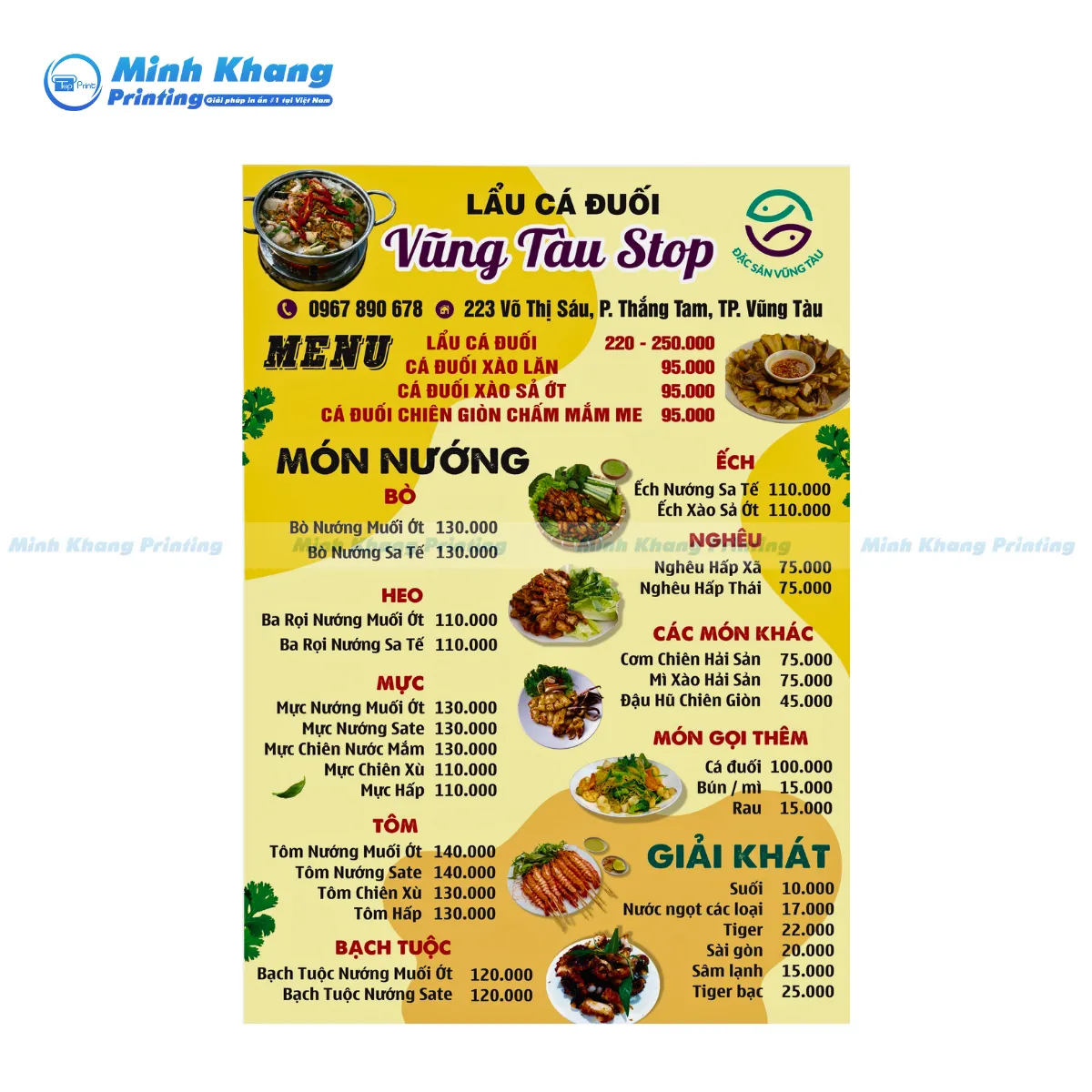 thực đơn ăn uống quán lẩu - Hình 1