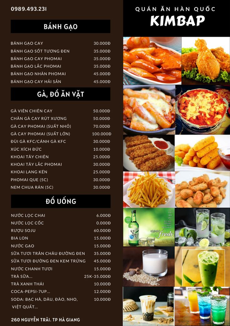thực đơn quán ăn busan - Hình 3