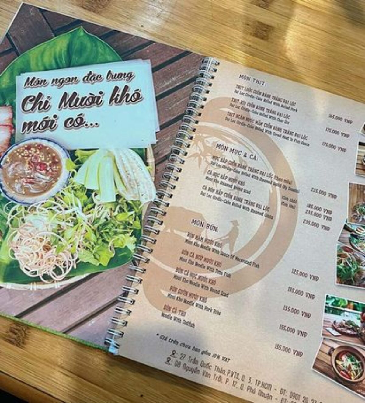 thực đơn quán ăn mười khó - Hình 1