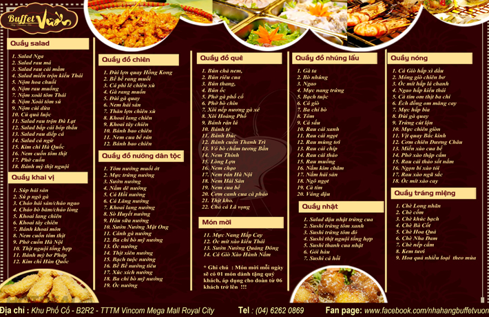 thực đơn quán ăn ngon royal city - Hình 1
