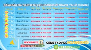 thuê xe du lịch giá rẻ tphcm
