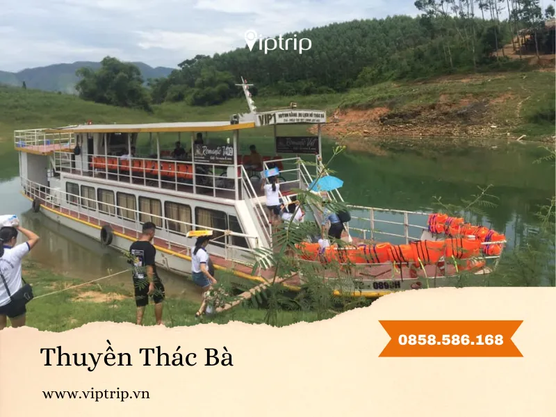 thuyền du lịch hồ thác bà - Hình 1
