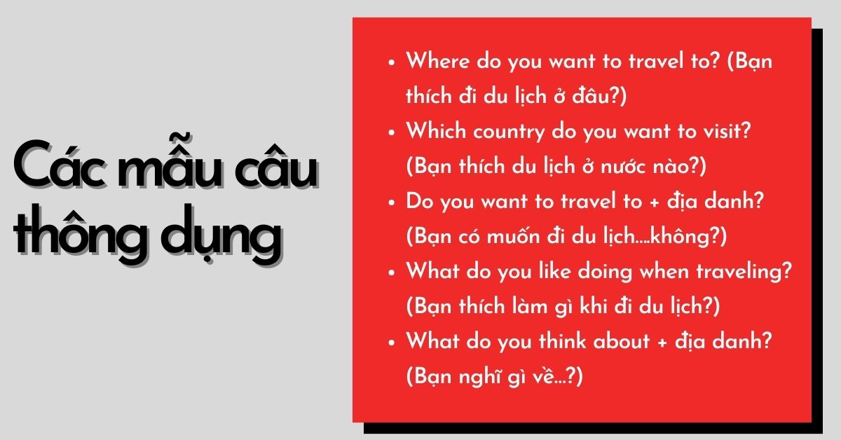 tiếng anh giao tiếp du lịch - Hình 2