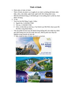 tính vô hình của sản phẩm du lịch