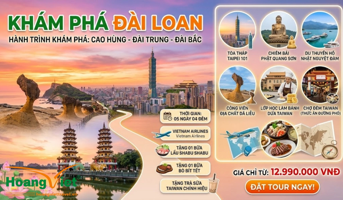 tour du lịch đài loan hoàng việt travel - Hình 2