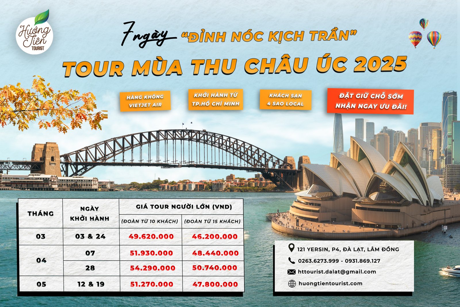 tour du lịch úc giá bao nhiều - Hình 1