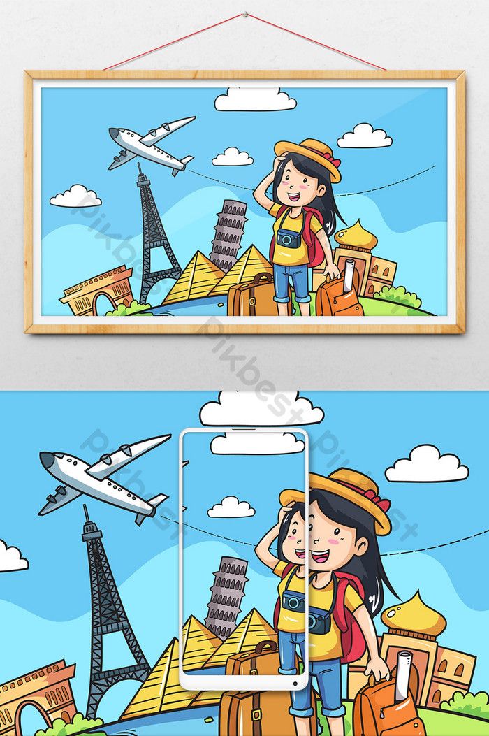 travel du lịch hoạt hình - Hình 1