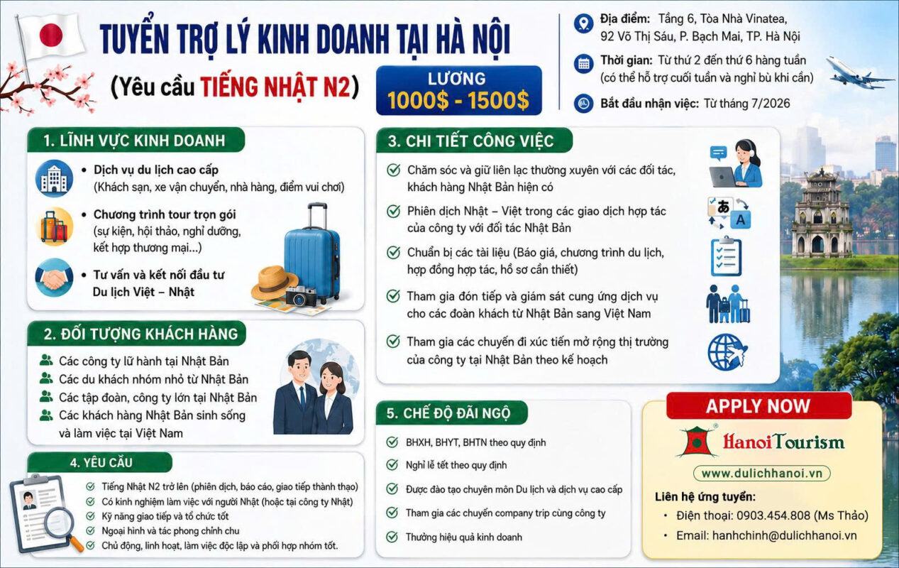 tuyển dụng du lịch hà nội - Hình 2