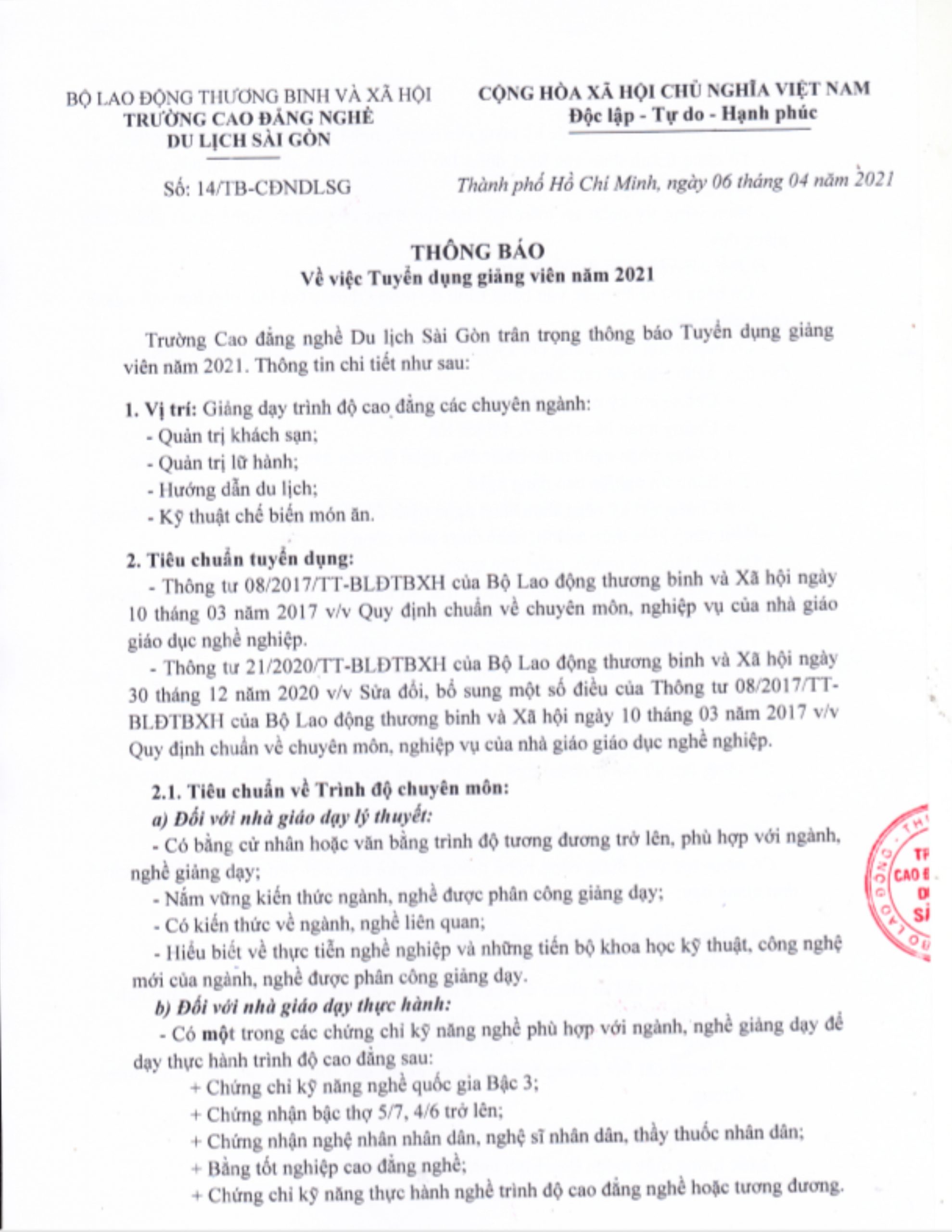 tuyển dụng giảng viên du lịch - Hình 2