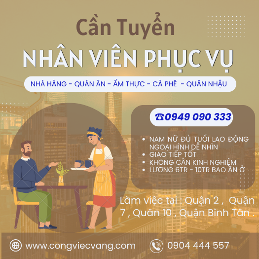 tuyển nhân viên phục vụ quán ăn - Hình 3