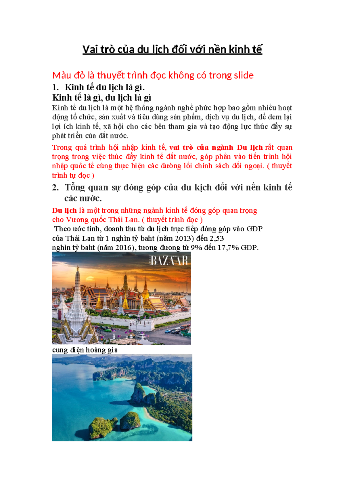 vai trò của du lịch về kinh tế là - Hình 1