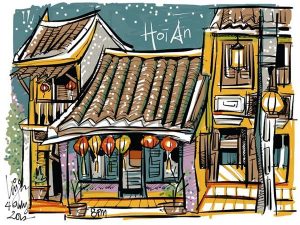 vẽ địa điểm du lịch việt nam