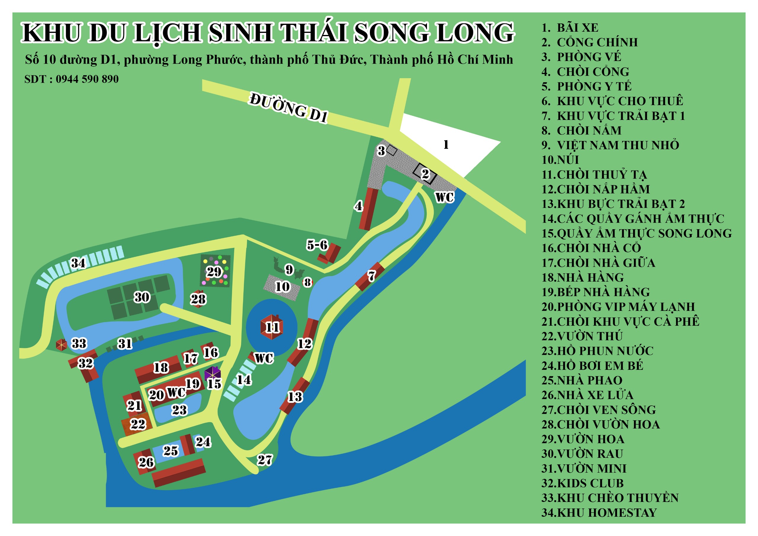 vé du lịch sinh thái song long - Hình 2
