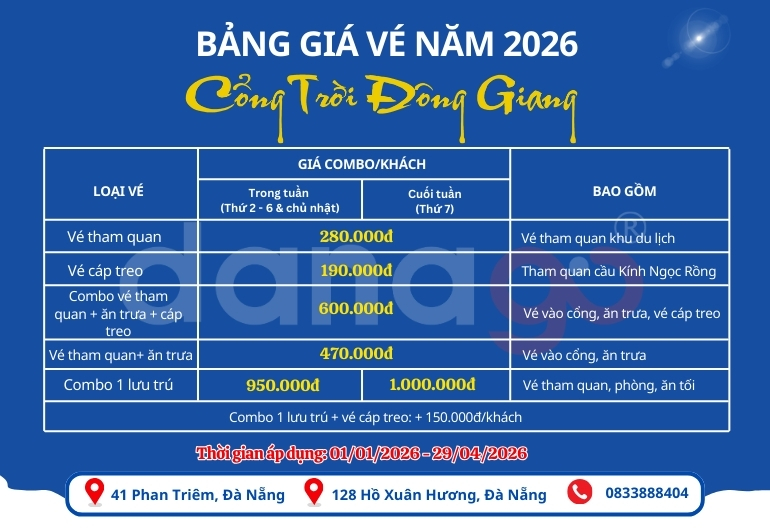 vé khu du lịch sinh thái cổng trời đông giang - Hình 2