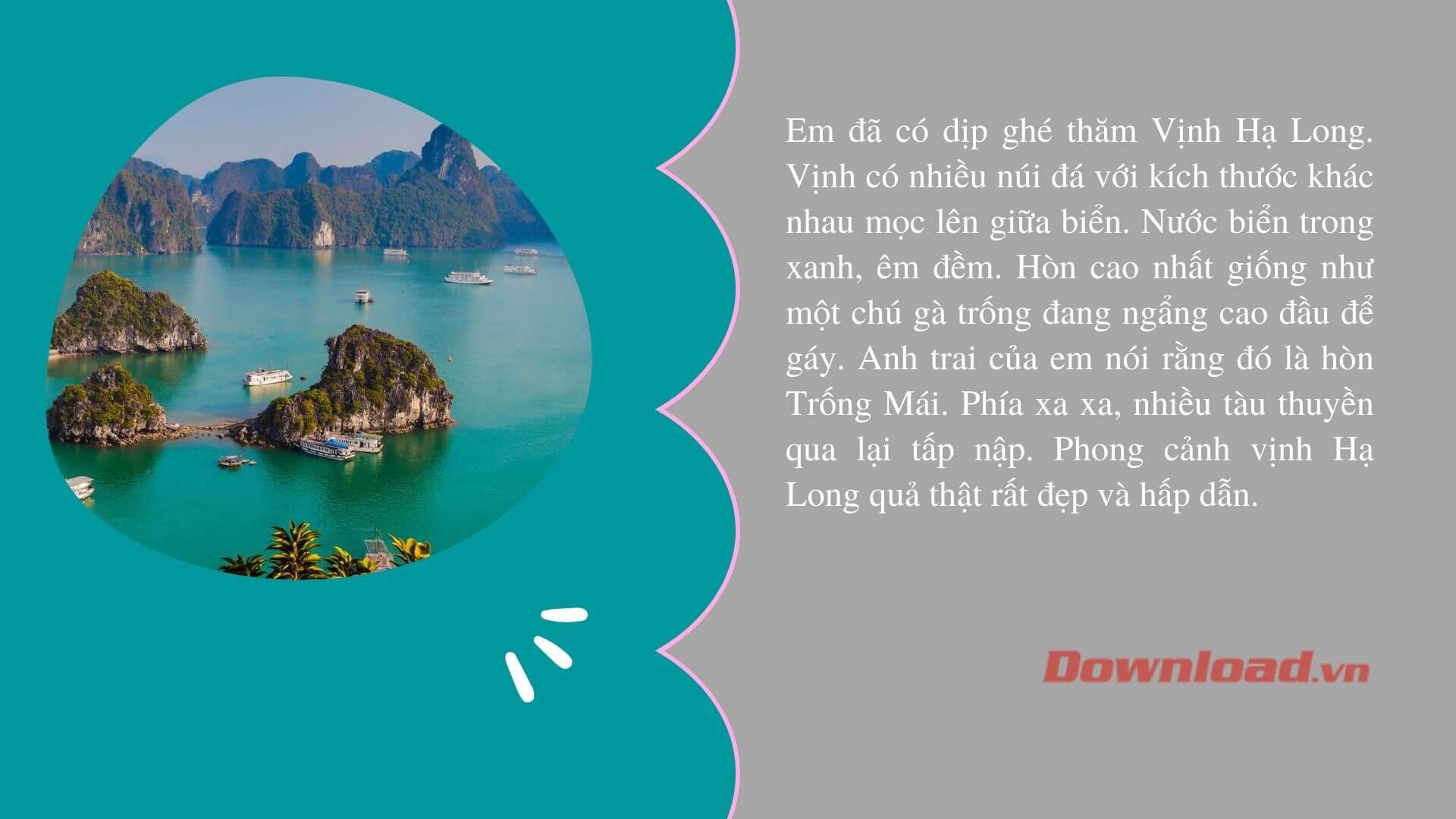 viết đoạn văn 3 đến 5 câu về một địa điểm du lịch - Hình 3