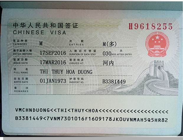visa du lịch trung quốc nhiều lần - Hình 1