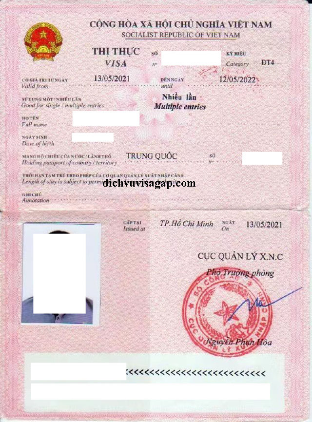 visa du lịch việt nam cho người trung quốc - Hình 1