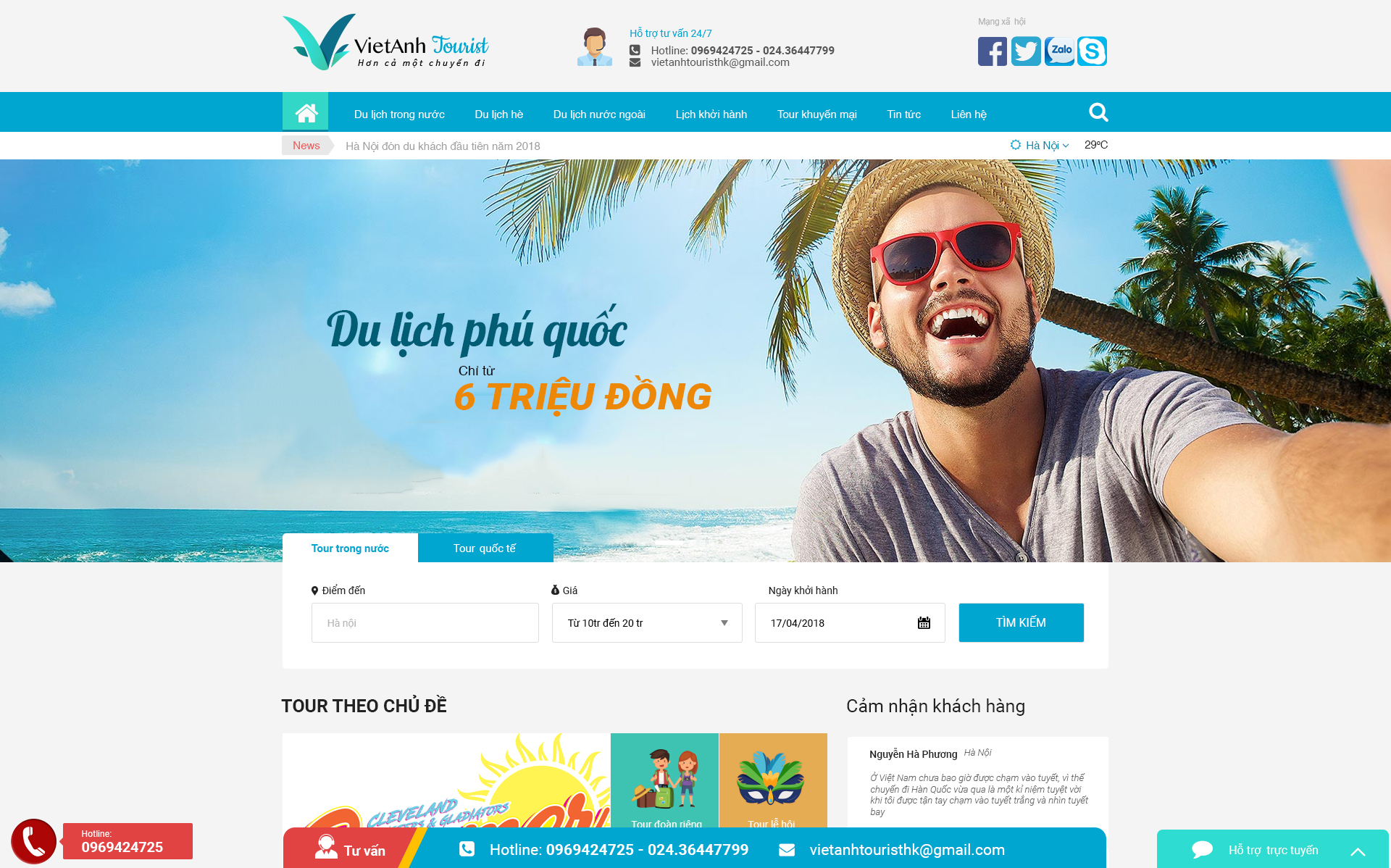 website du lịch chuyên nghiệp - Hình 1