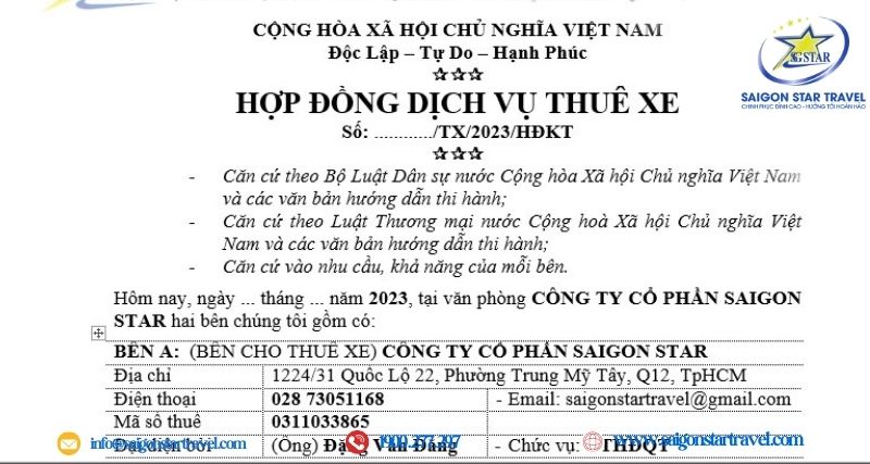 xe hợp đồng du lịch - Hình 3