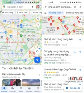 Cách tìm nhà vệ sinh công cộng