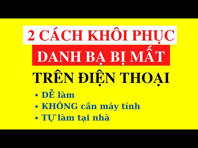 Làm gì khi mất danh bạ điện thoại - Hình 5