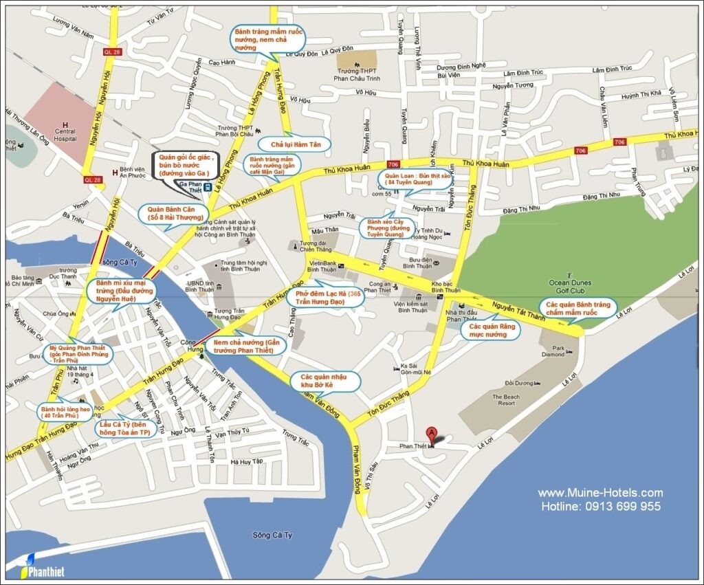 bản đồ du lịch phan thiết