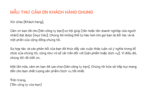 cách viết email cảm ơn khách hàng du lịch