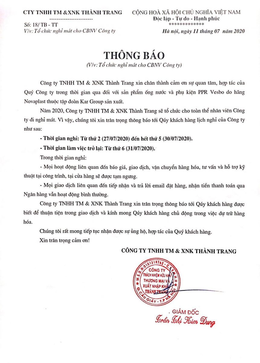 cách viết thông báo đi du lịch - Hình 5
