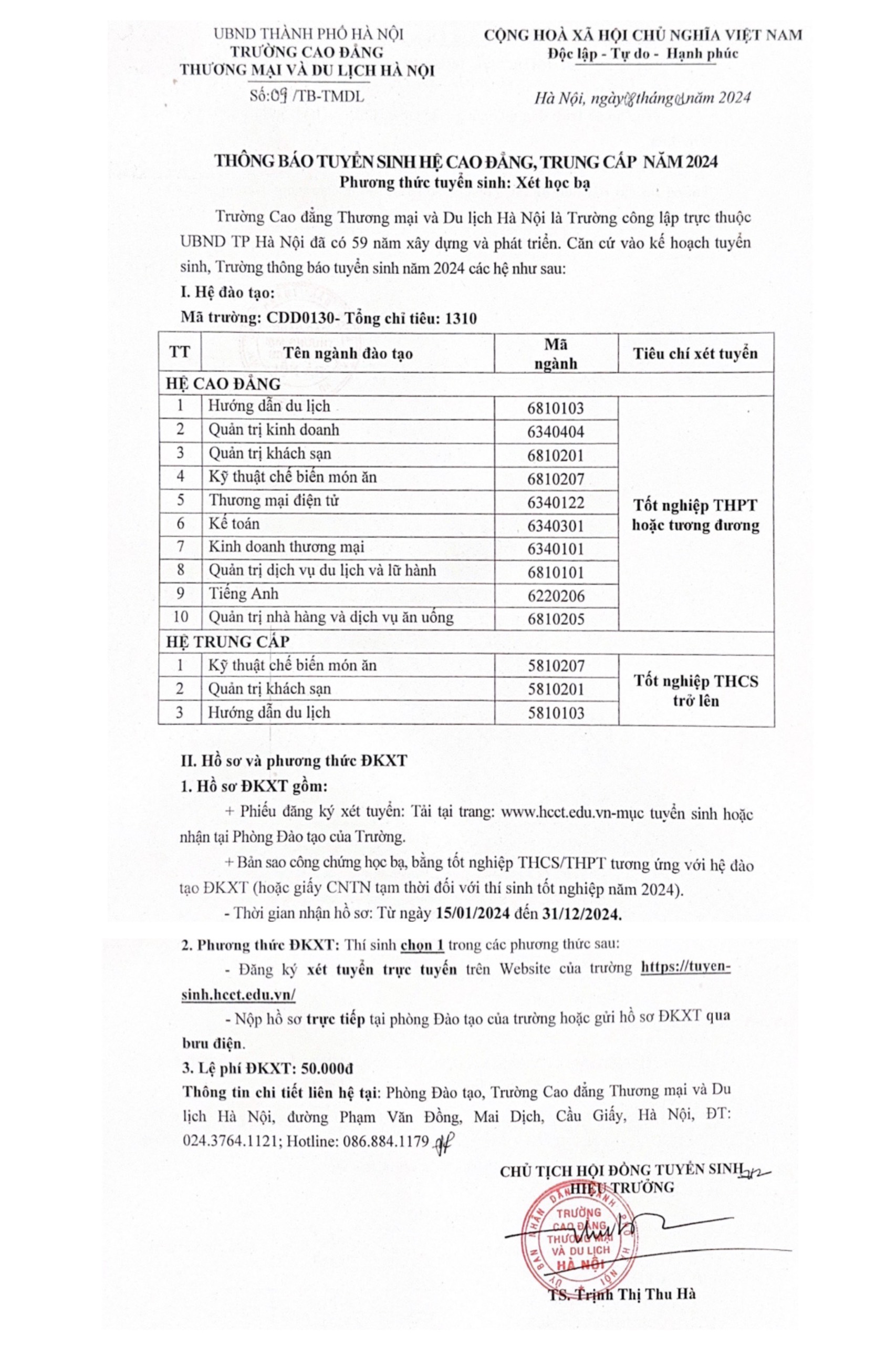 cao đẳng du lịch hà nội học phí - Hình 2