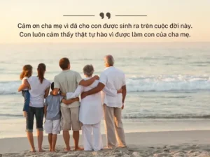 lời cảm ơn dành cho gia đình trong chuyến đi