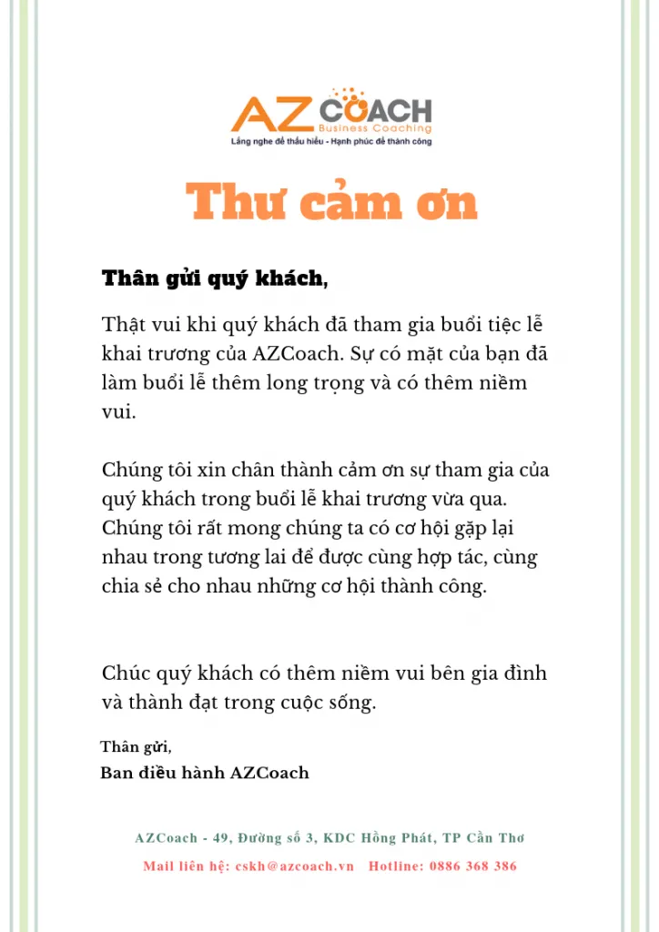 lời cảm ơn đoàn khách gia đình - Hình 2