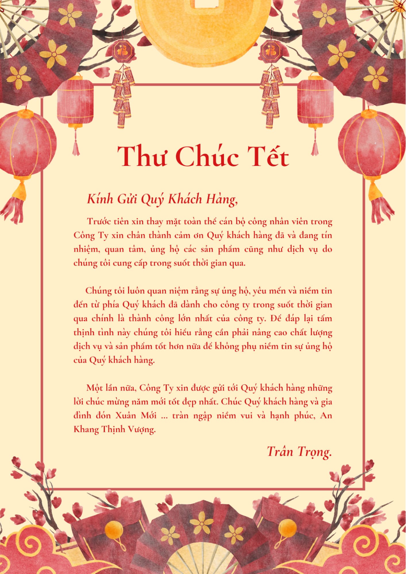lời cảm ơn khách hàng sau chuyến du xuân - Hình 1