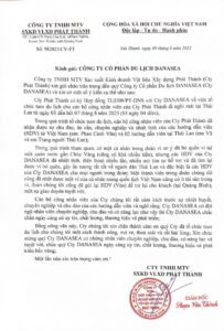 lời cảm ơn khách hàng sau tour núi
