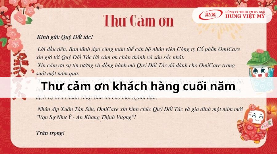 lời cảm ơn sau chuyến du lịch hội nghị khách hàng