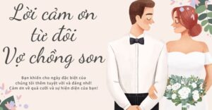 lời cảm ơn sau chuyến du lịch vợ chồng