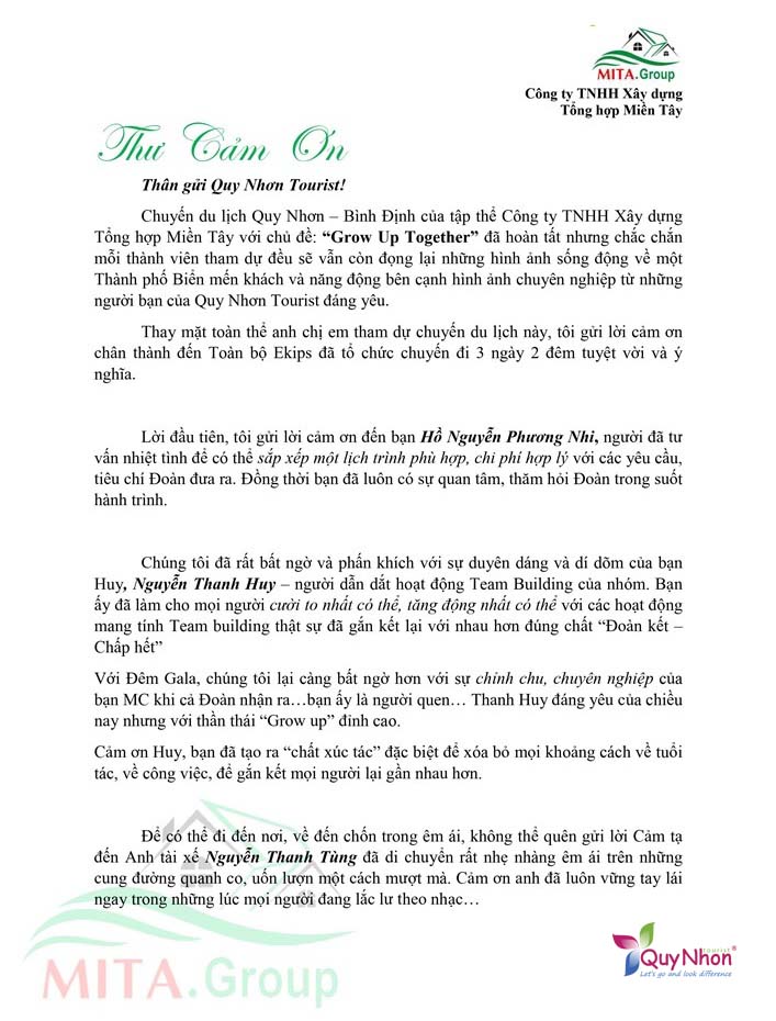 lời cảm ơn tổng kết chuyến đi - Hình 5