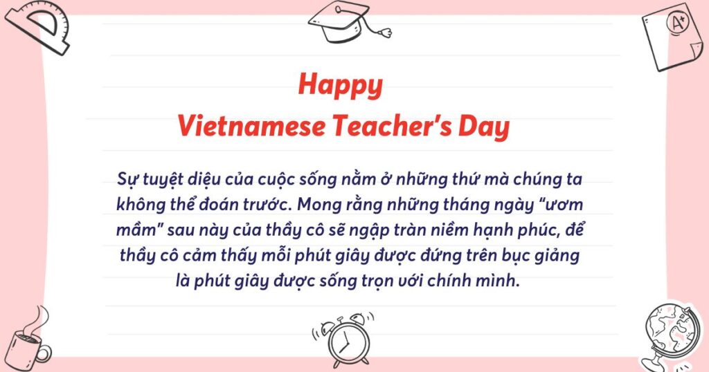 lời chúc giáo viên đi tham quan