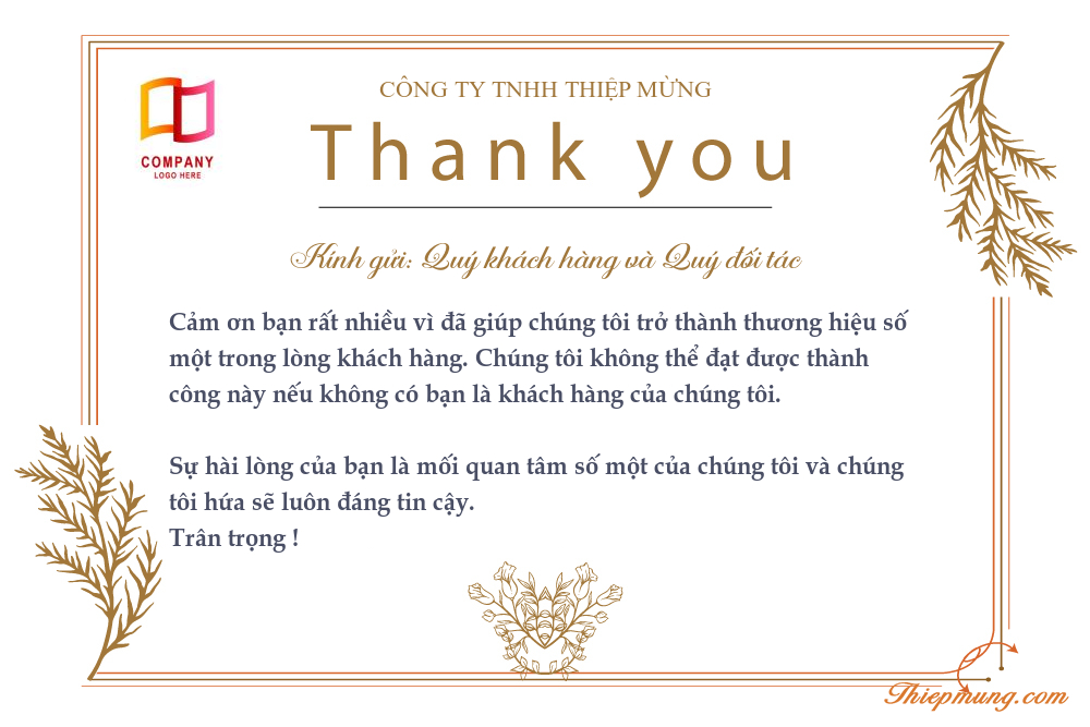 mẫu lời cảm ơn khách VIP - Hình 3
