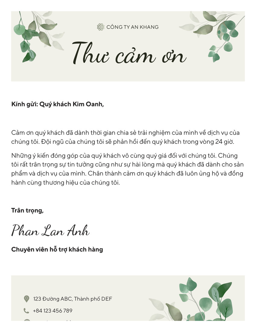 mẫu lời cảm ơn lịch sự - Hình 3