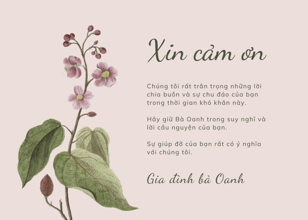 mẫu lời cảm ơn trang trọng