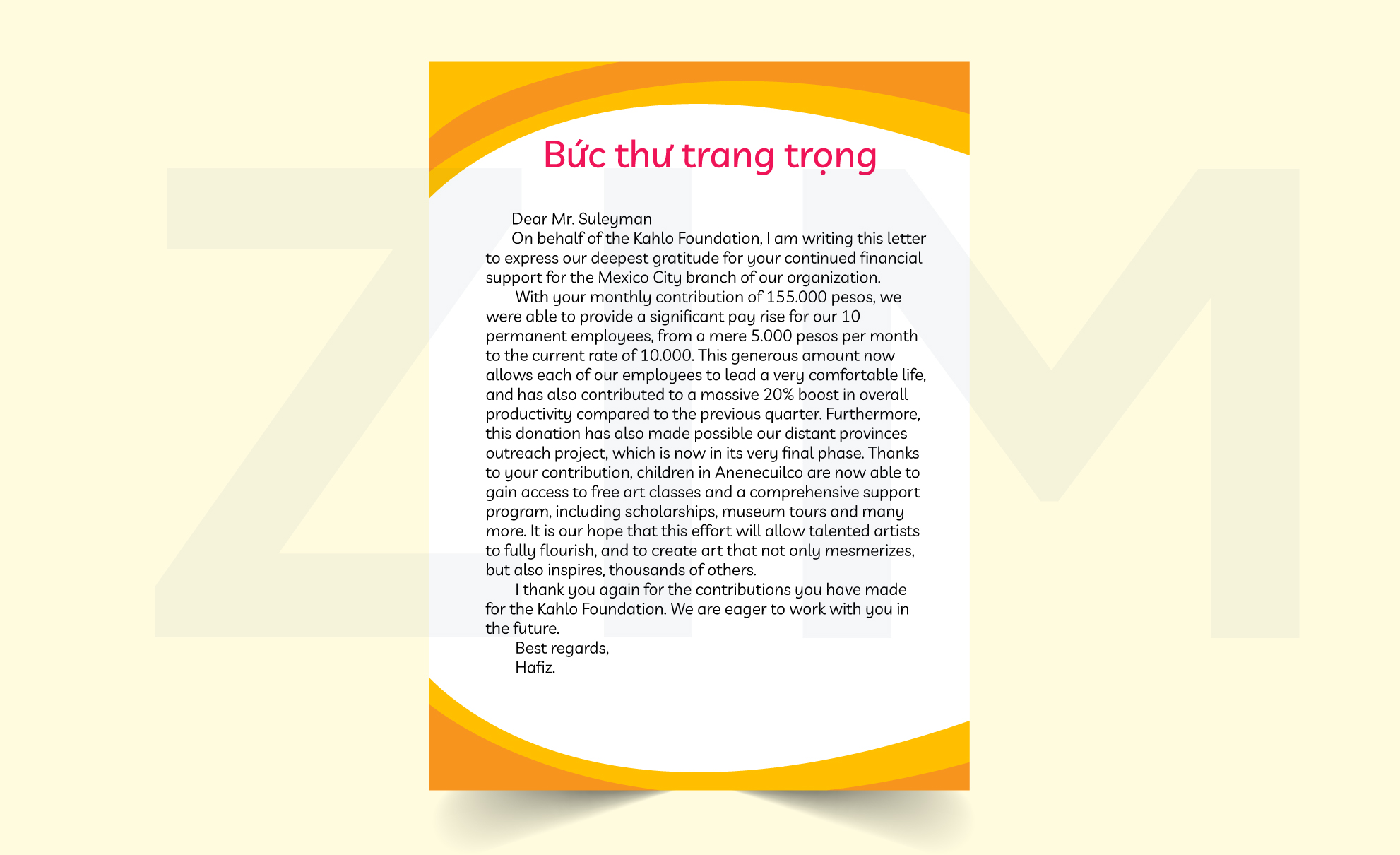 thư cảm ơn bằng tiếng Anh sau chuyến đi - Hình 3