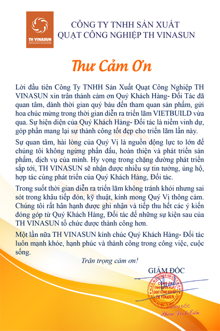 thư cảm ơn đối tác du lịch - Hình 1