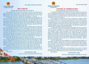 thư cảm ơn sau kỳ nghỉ