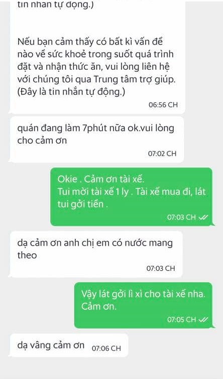tin nhắn cảm ơn tài xế - Hình 2